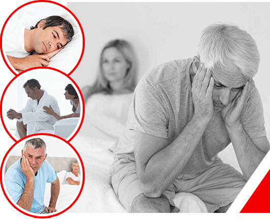 Photos with frustated and embarrassed men